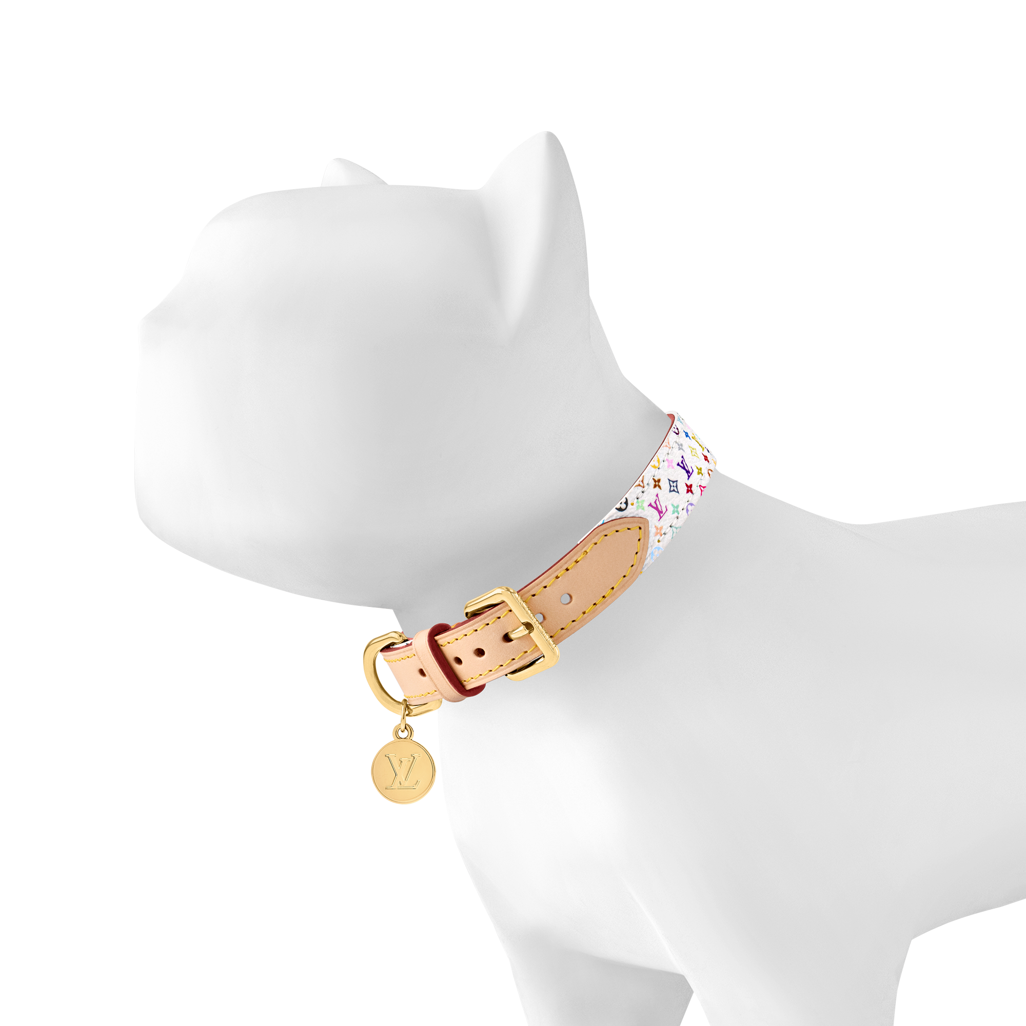 LV x TM Monogram Multicolor Dog Collar MM - Trunks, Travel and